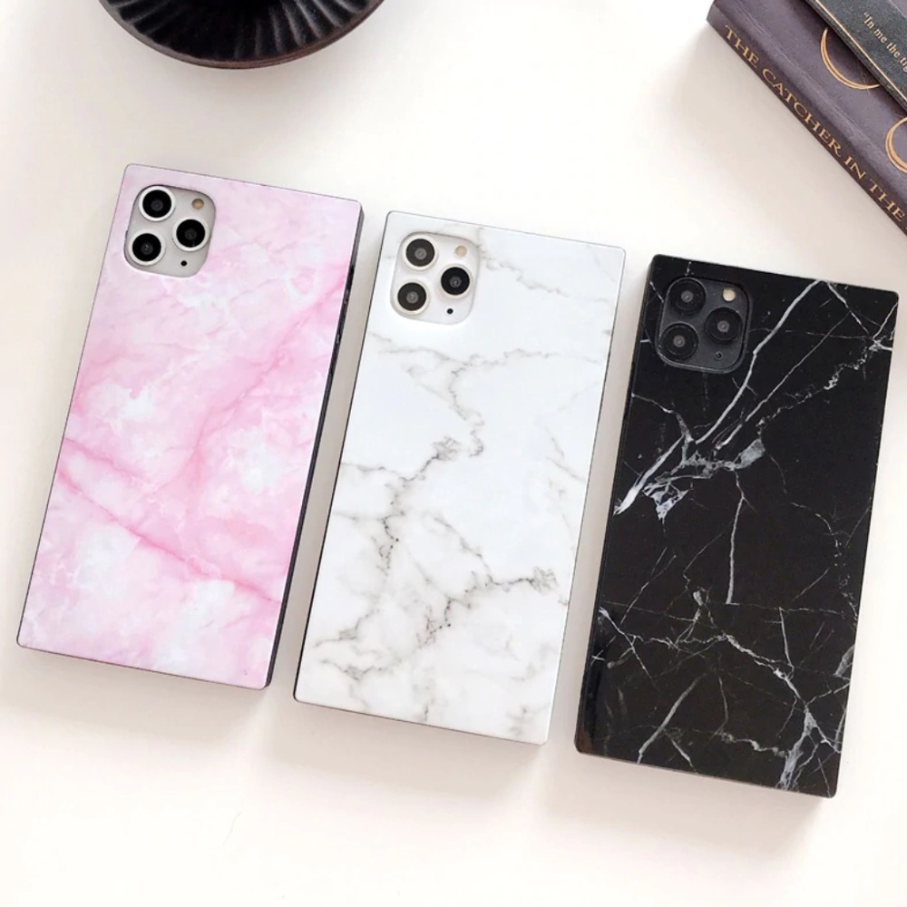 NEW iPhone 11/Pro/Max/XR/XS/Plu Marble Square case - Picture 2 of 7